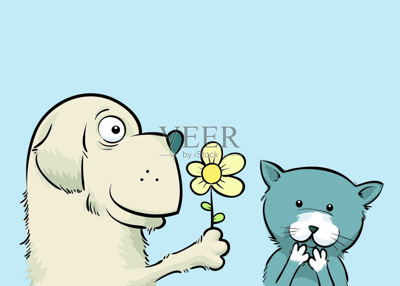 早恋插画图片素材