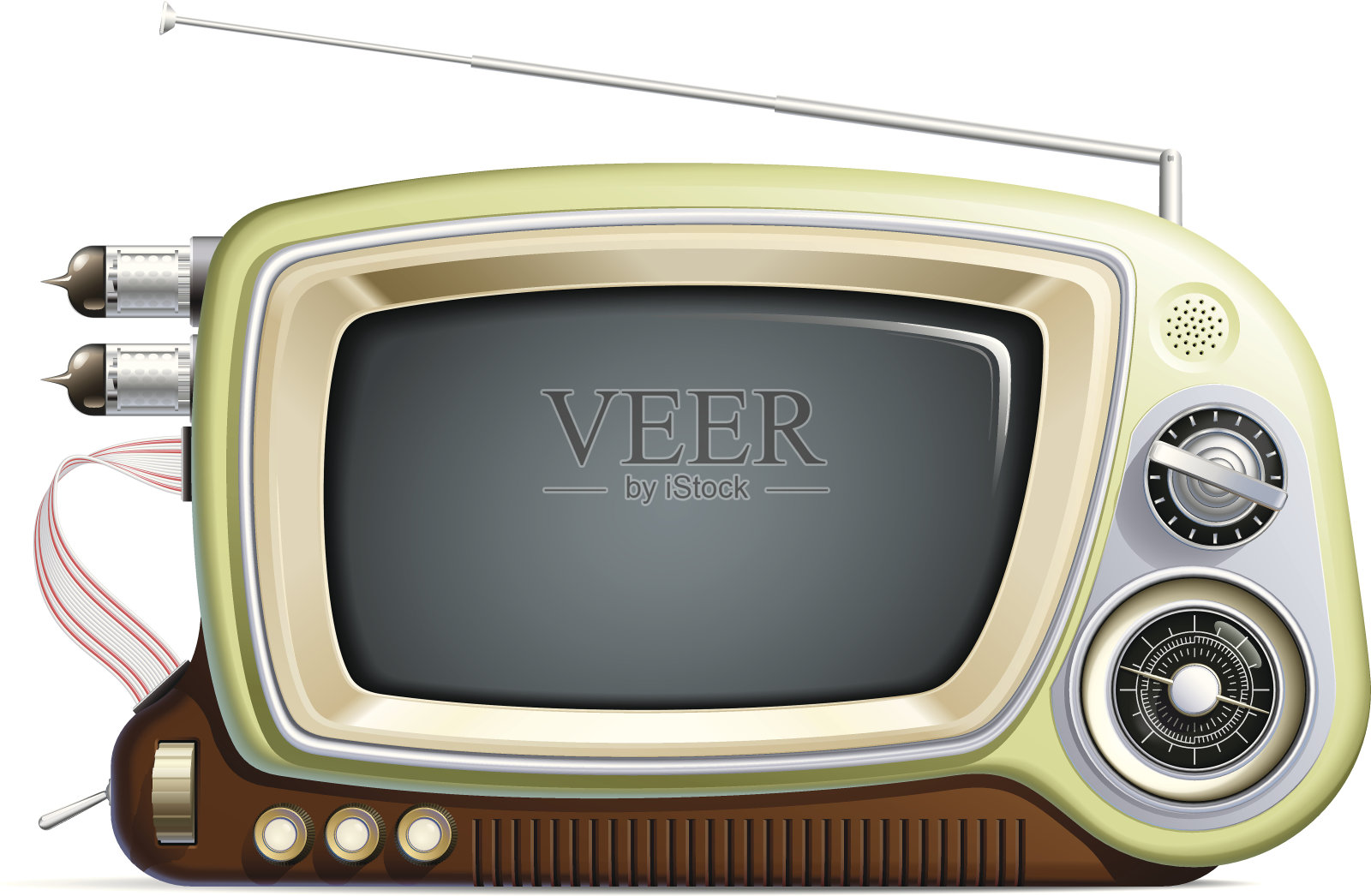 复古的多媒体设备? !插画图片素材
