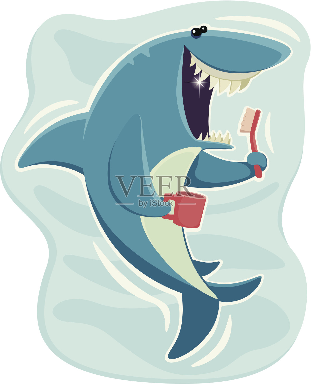 快乐的鲨鱼设计元素图片