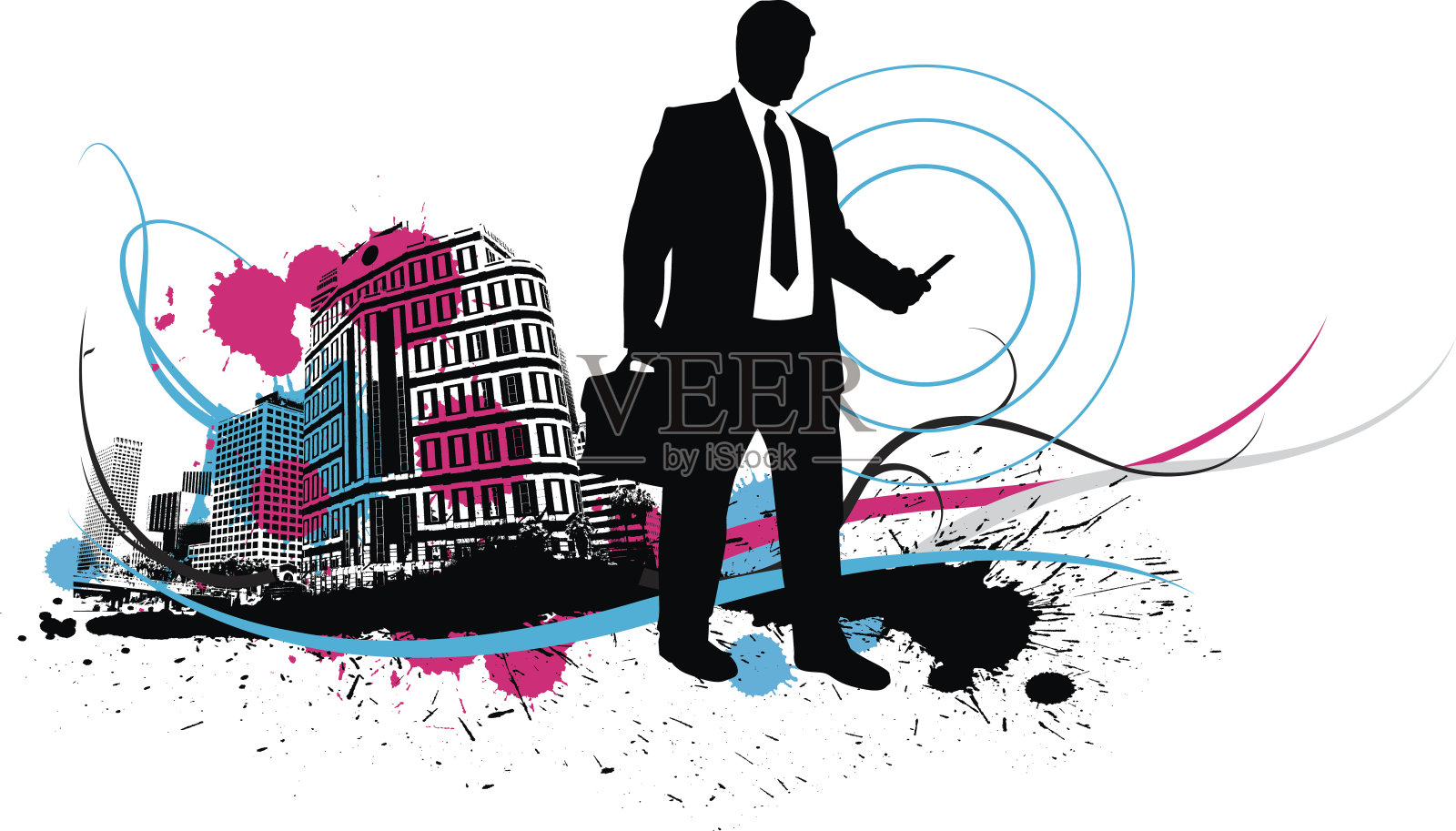 通信公司的车插画图片素材