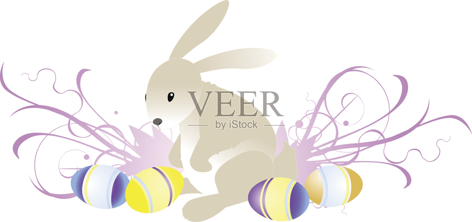 复活节兔子设计元素图片