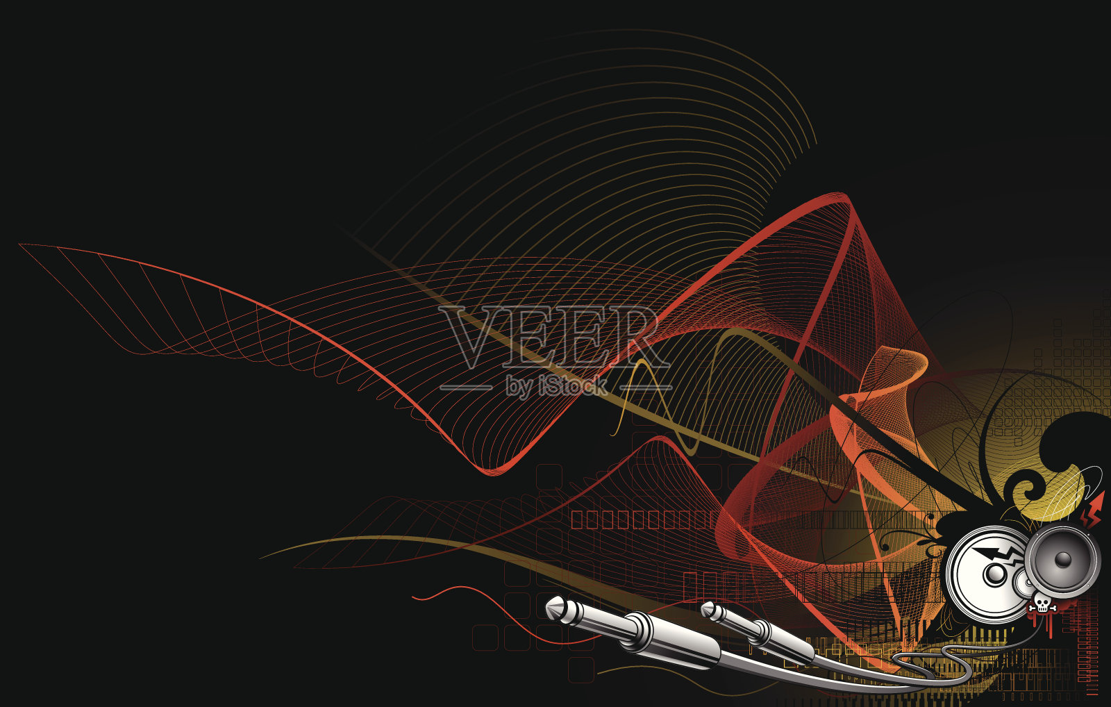 电子声音插画图片素材