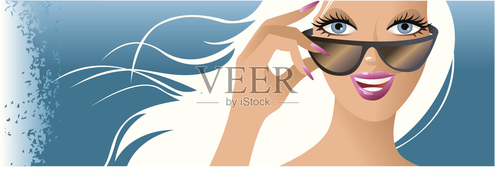 对着镜头笑一个插画图片素材