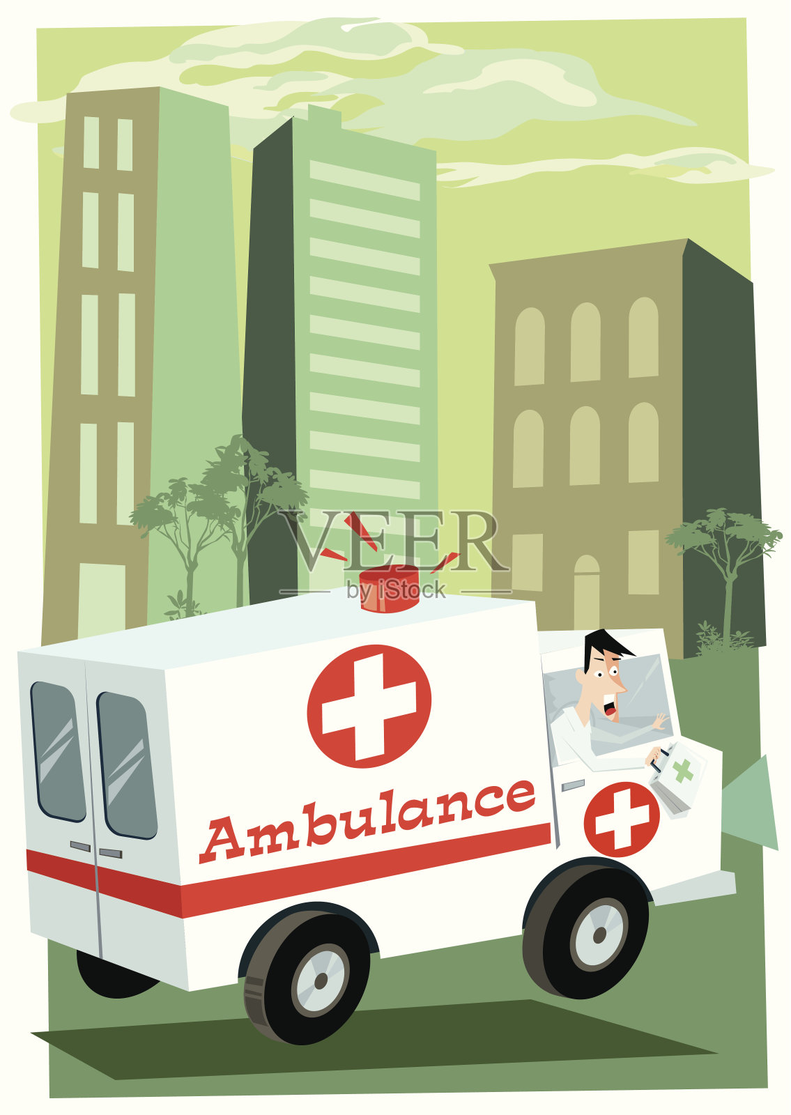 紧急插画图片素材