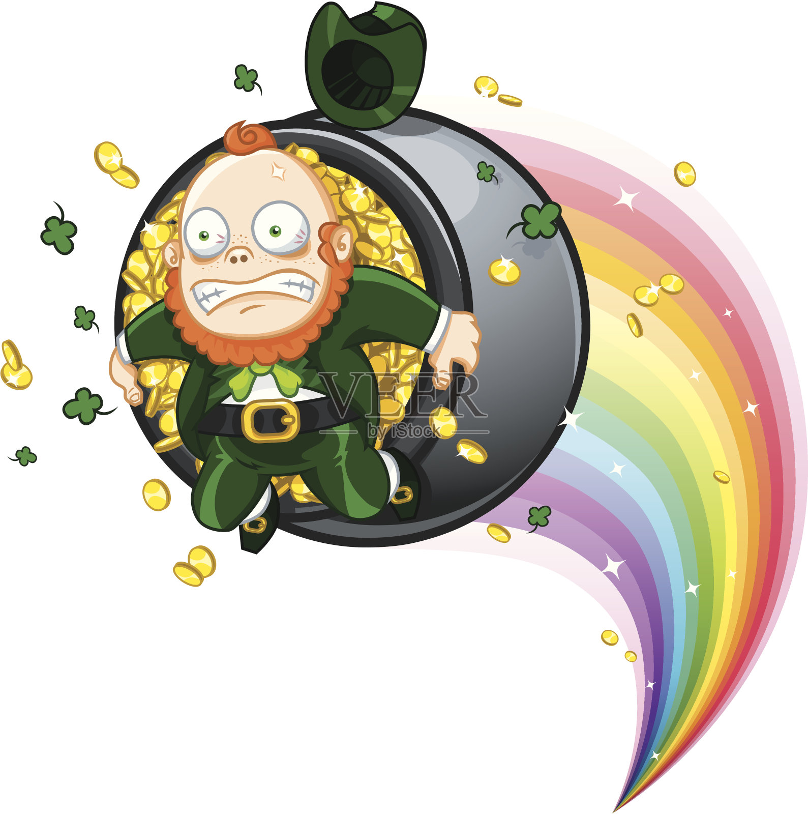 小妖精金罐设计元素图片