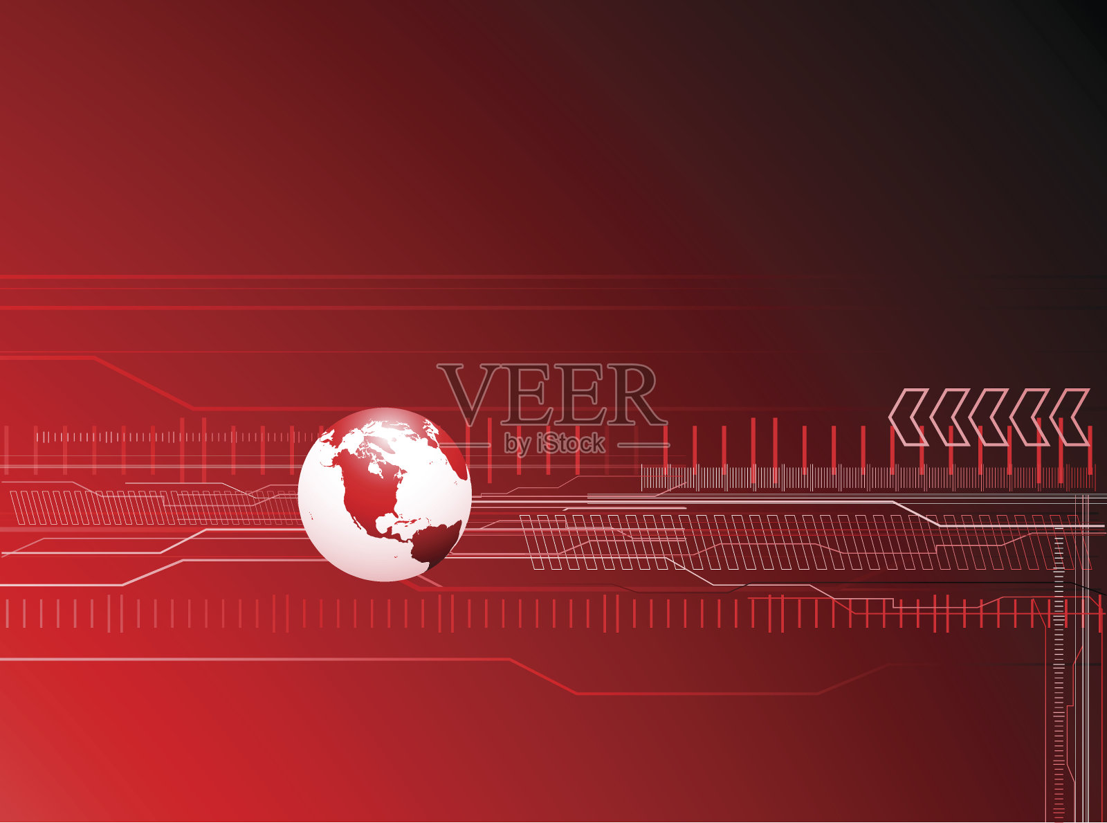 红色的技术背景插画图片素材
