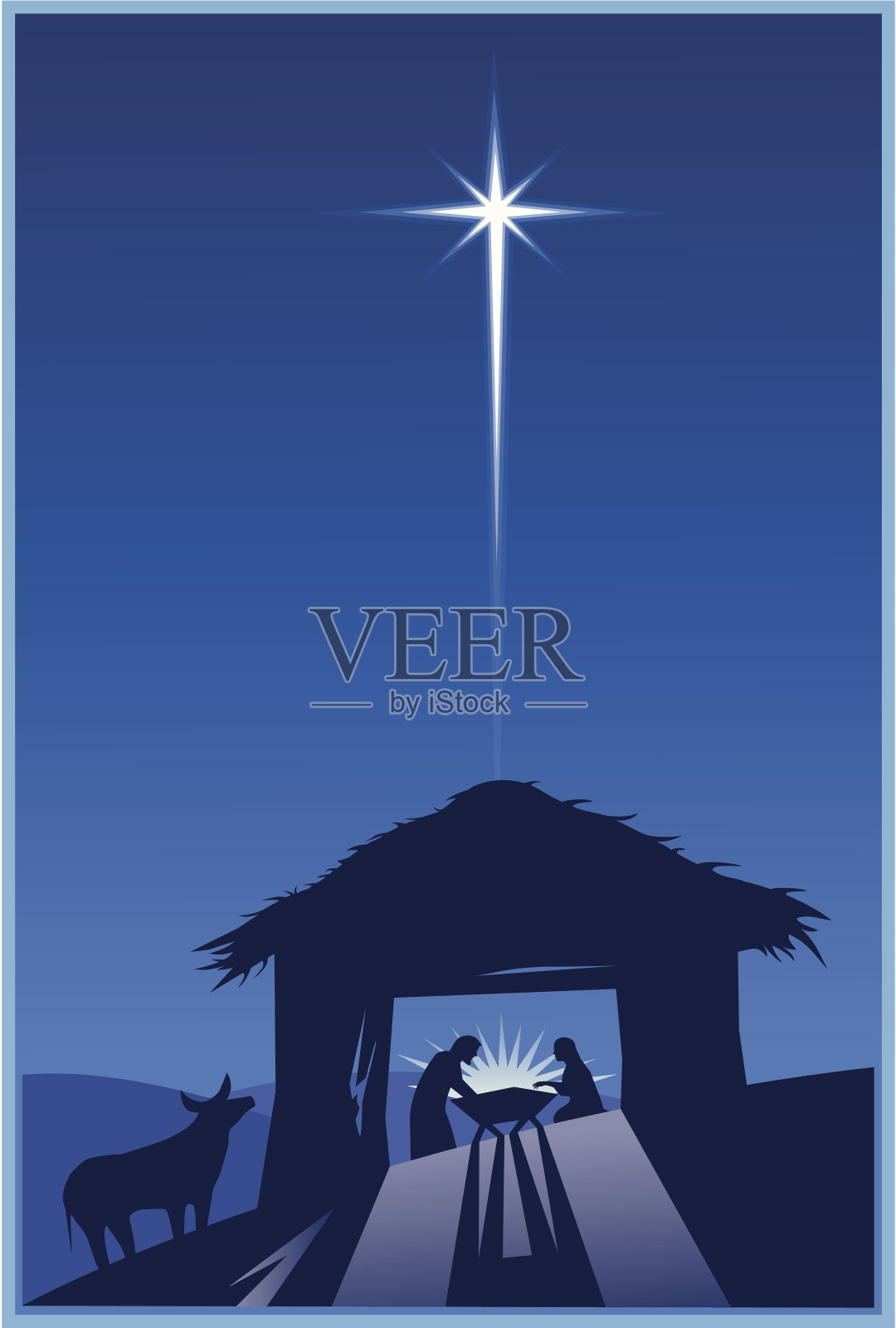 基督诞生插画图片素材