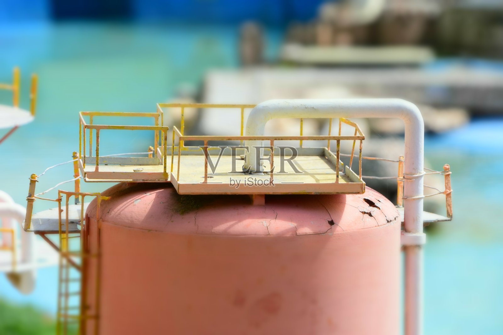 发电厂和油藏照片摄影图片