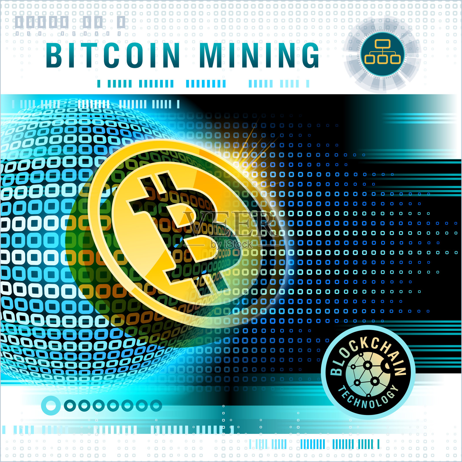 Cryptocurrency比特币插画图片素材