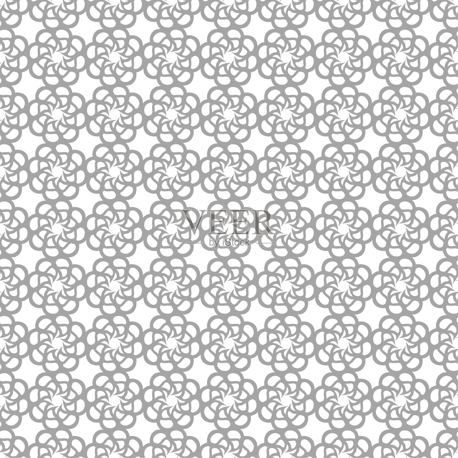 灰色无缝图案上的白色背景插画图片素材