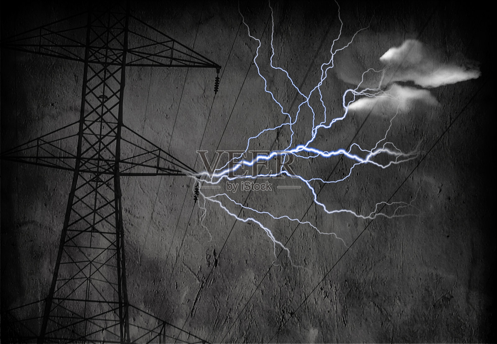 高压电线照片摄影图片