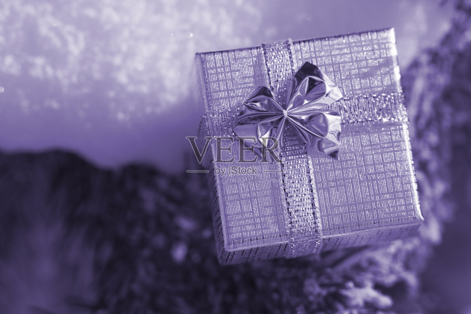 圣诞装饰盒(调色紫外线)照片摄影图片