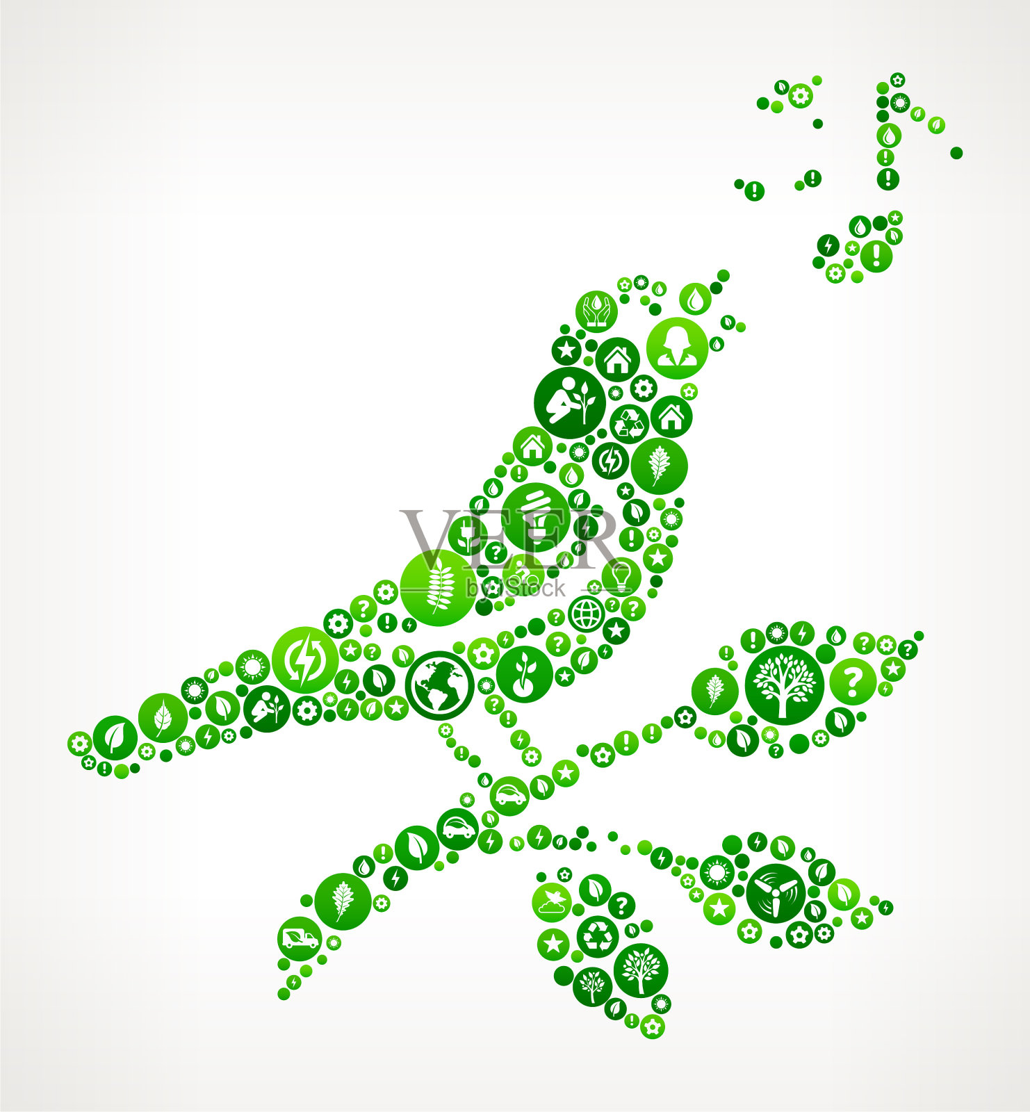 鸟类自然和环境保护图标模式插画图片素材