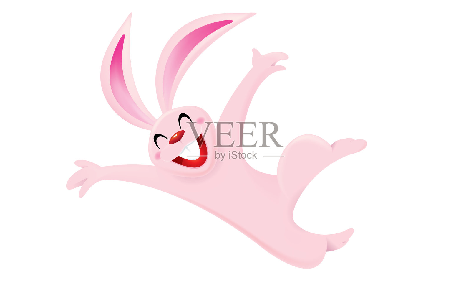 复活节矢量与可爱的兔子。孤立。设计元素图片