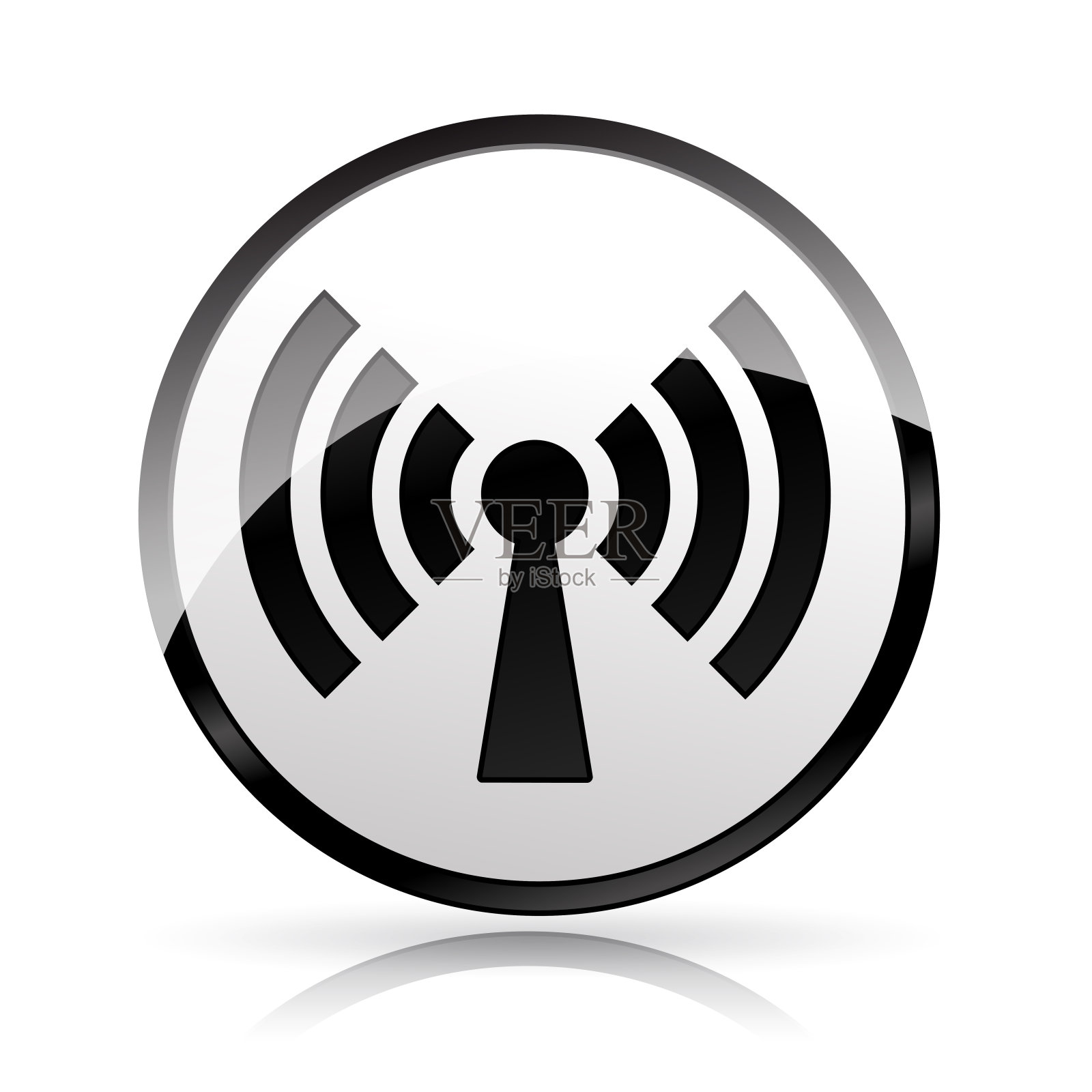 广播图标上的白色背景图标素材