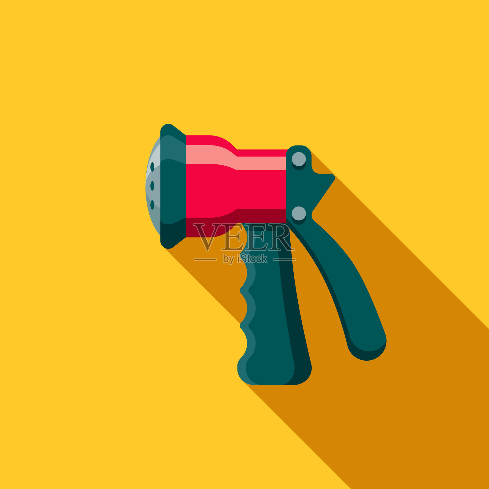 喷雾器平面设计清洁图标与侧面阴影插画图片素材