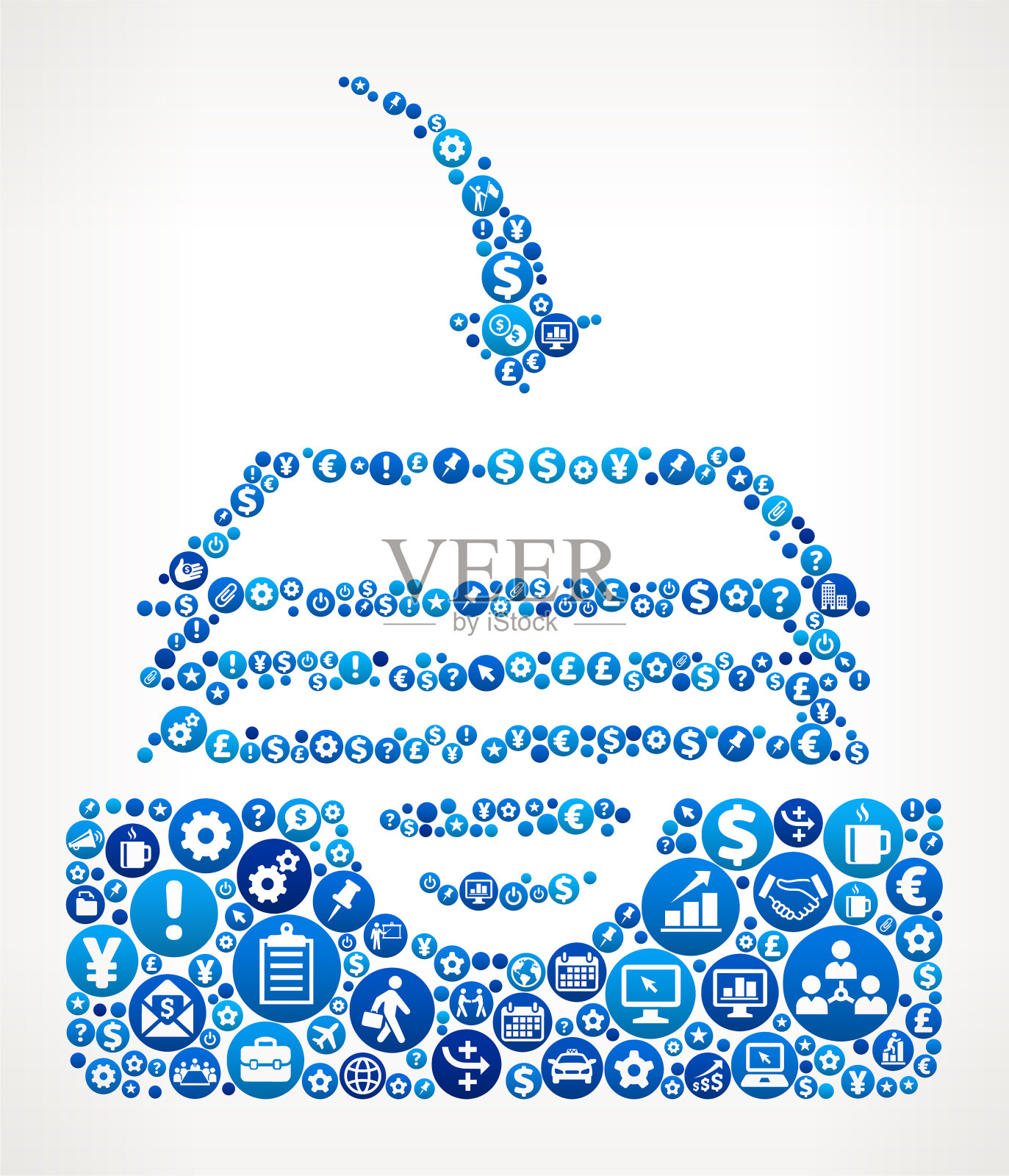 文件业务和财务蓝色图标模式插画图片素材