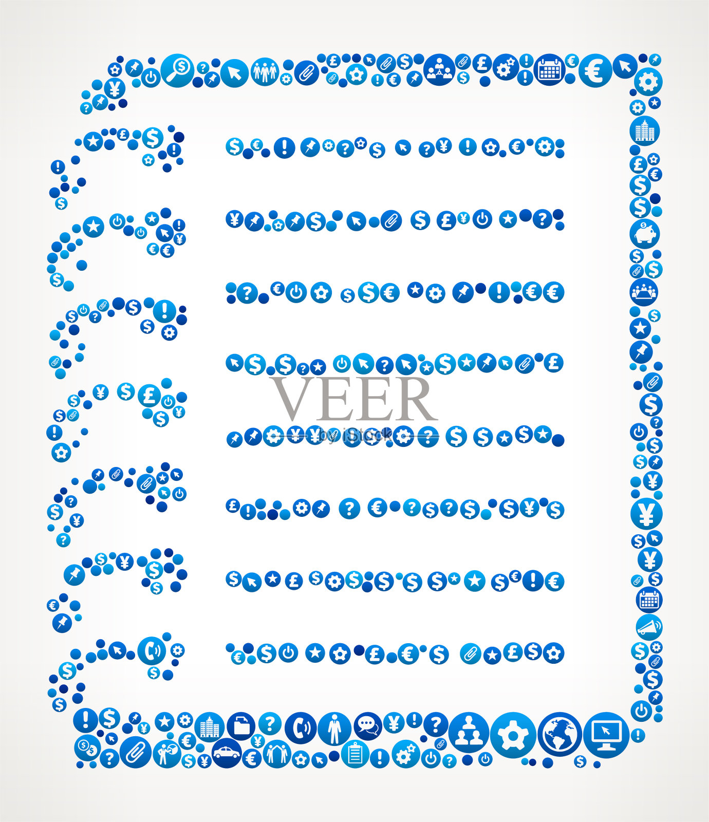 装订杂志商业和金融蓝色图标模式插画图片素材