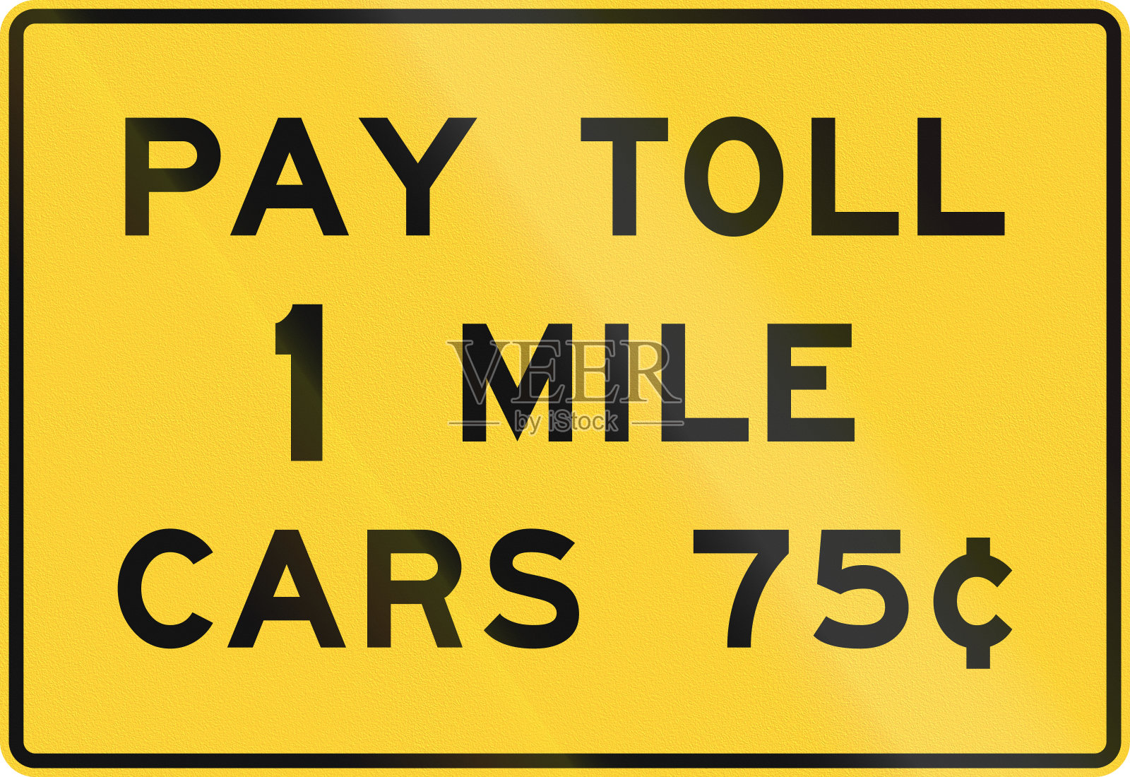 美国MUTCD路标-收费插画图片素材