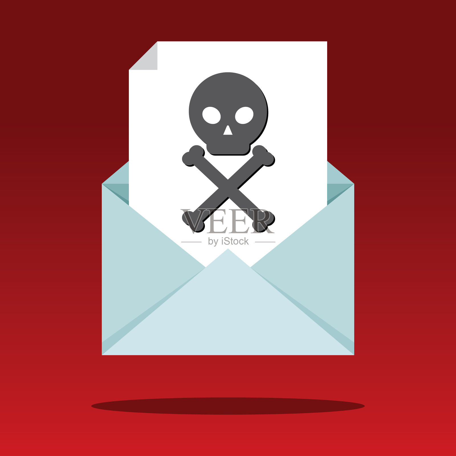 病毒垃圾邮件文件插画图片素材