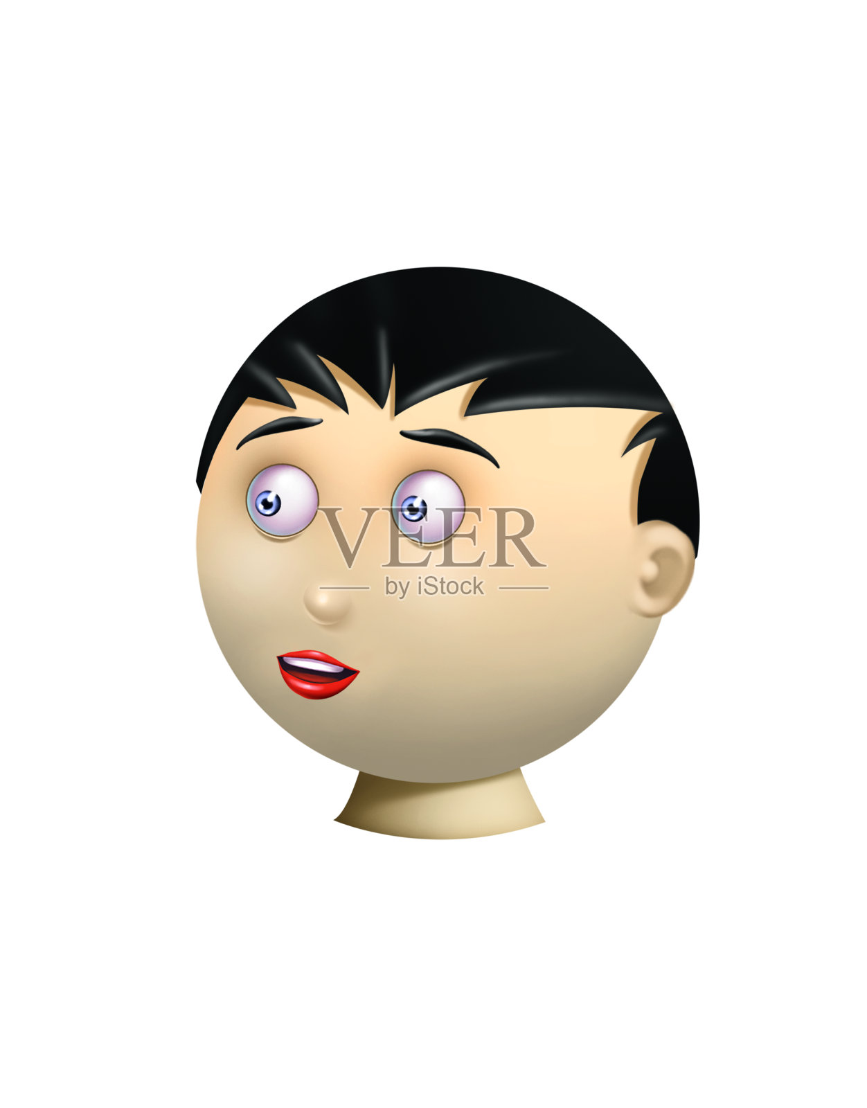 卡通脸照片摄影图片