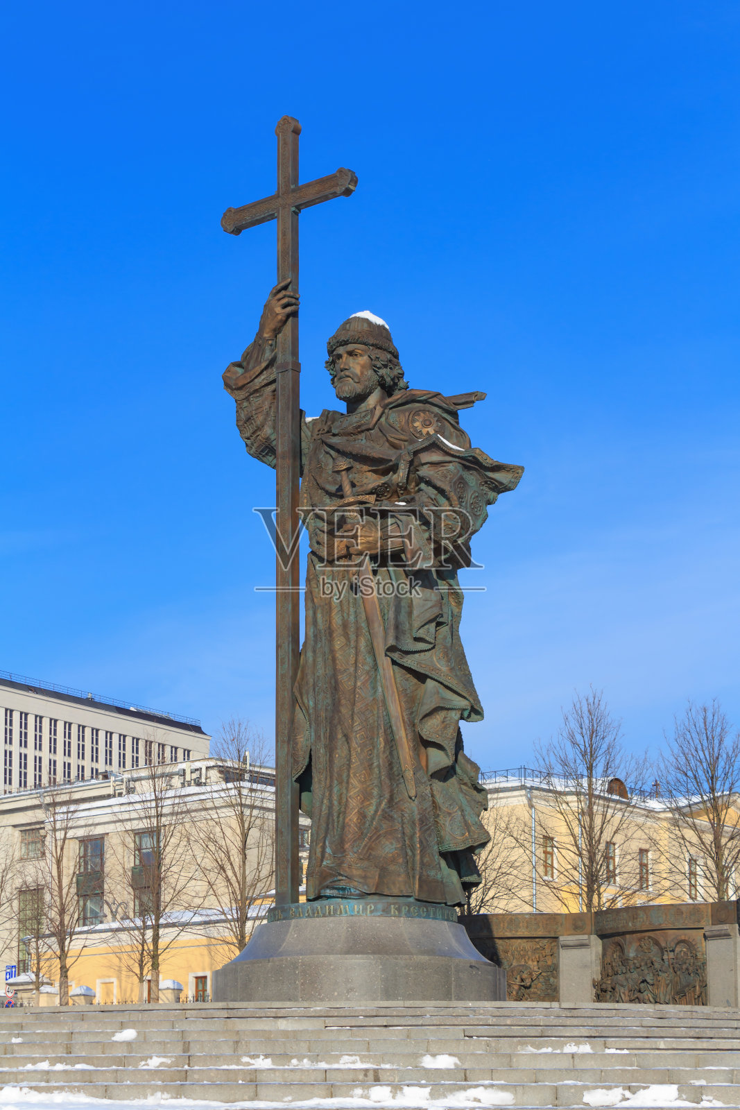 莫斯科克里姆林宫附近的弗拉基米尔王子纪念碑照片摄影图片