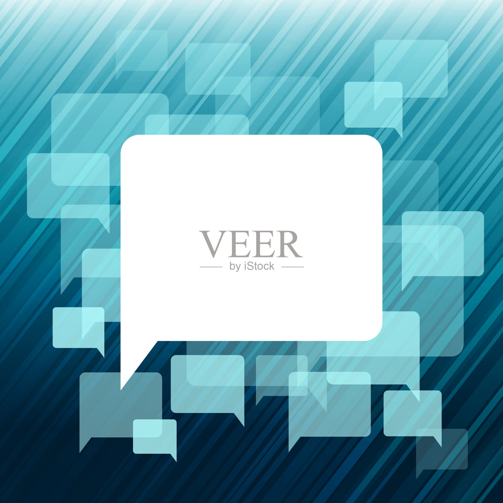 抽象几何背景上的语音气泡插画图片素材