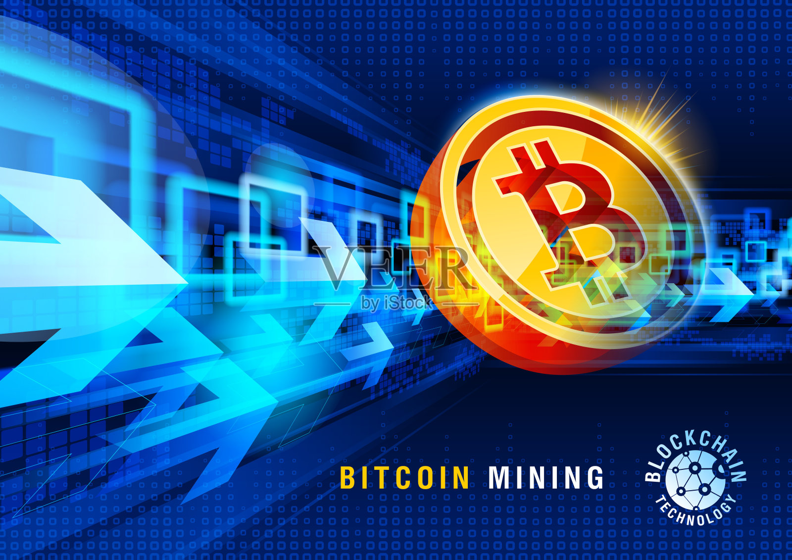 Cryptocurrency比特币插画图片素材