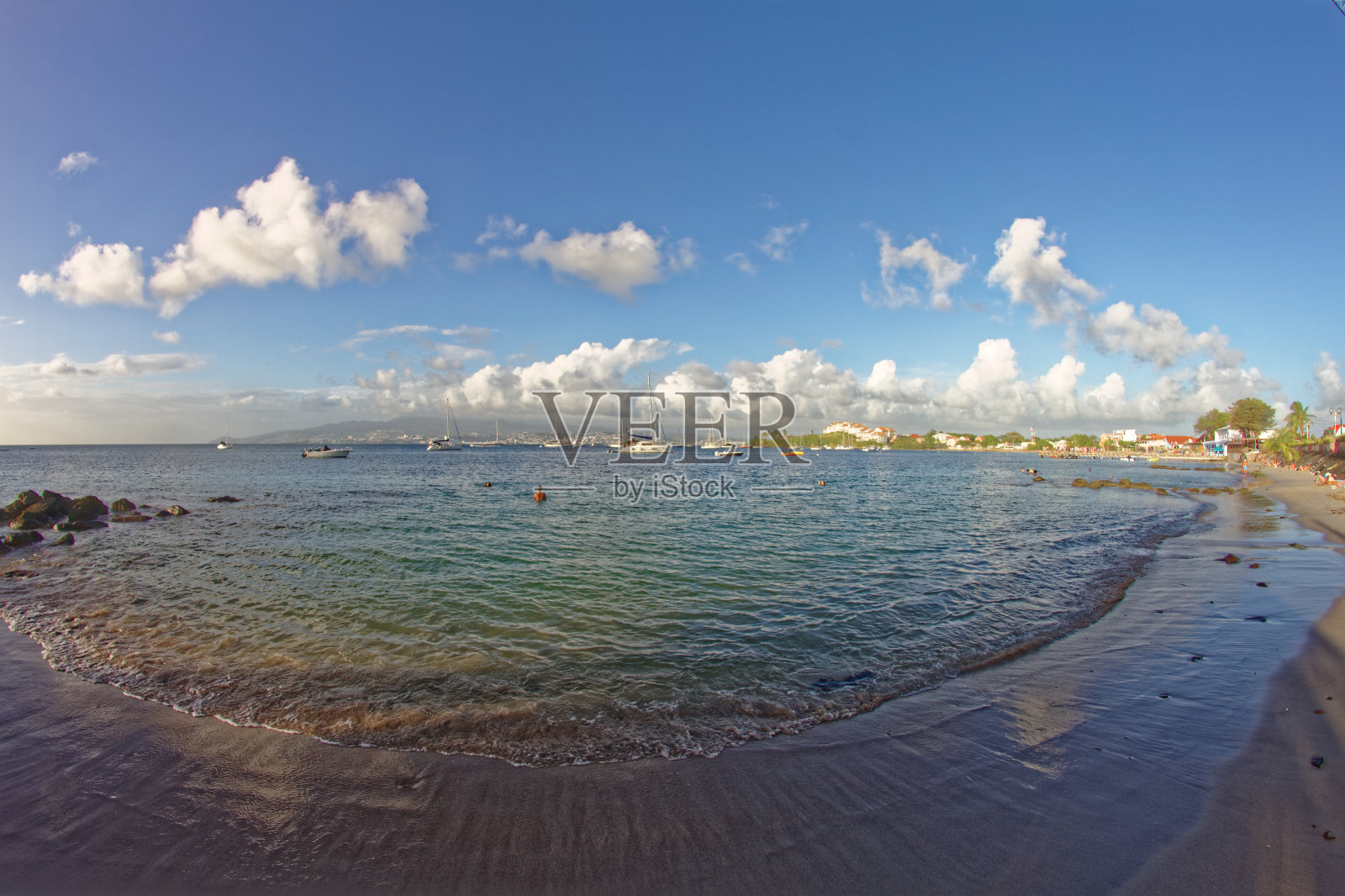 安斯米坦海滩在三岛-马提尼克FWI照片摄影图片