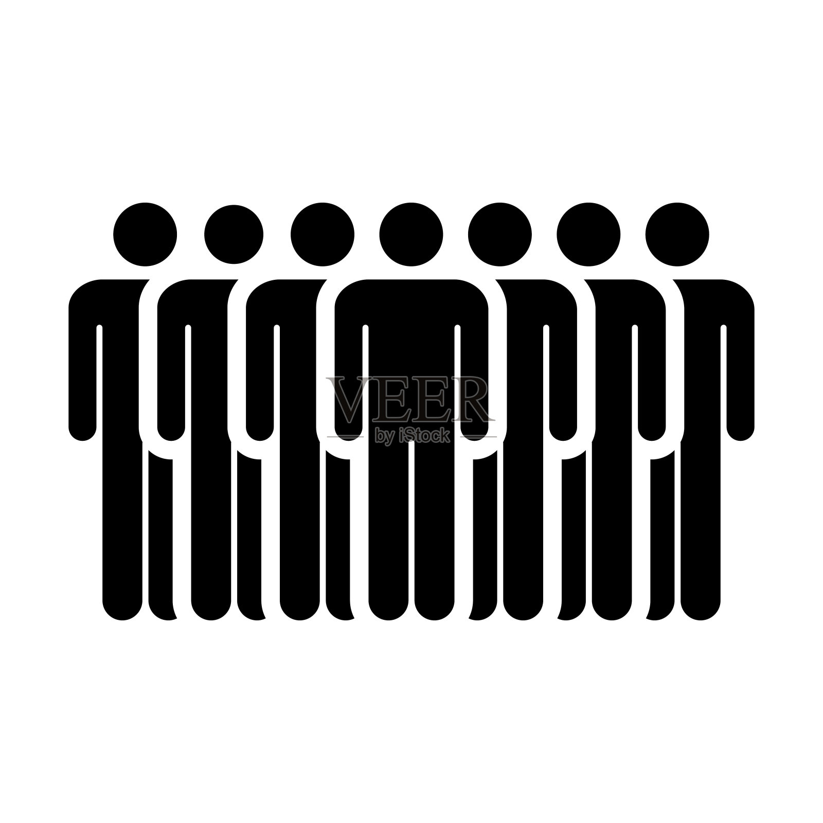 人图标向量组的男人团队人符号为商业信息图形设计在字形象形图插画图片素材