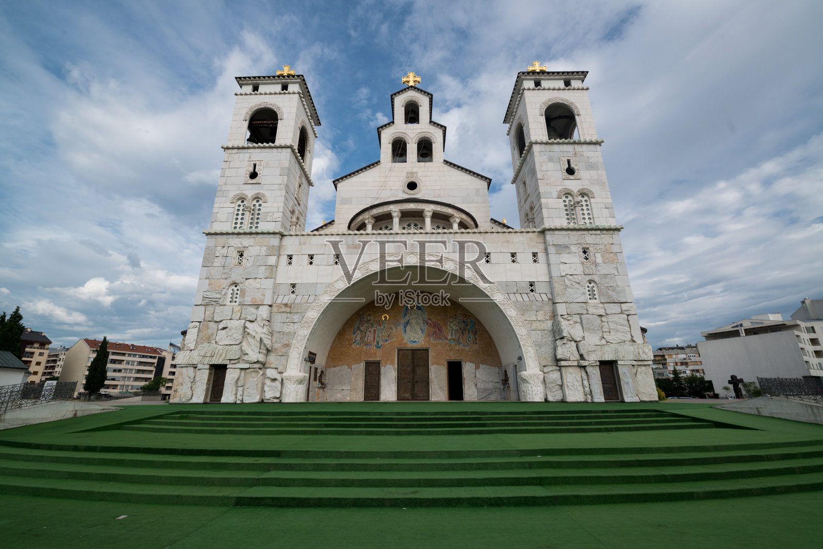 黑山波德戈里察基督复活大教堂照片摄影图片