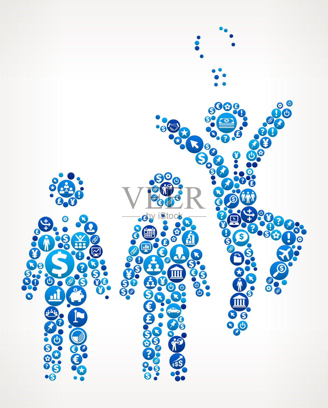 促销商业金融蓝色图标图案插画图片素材