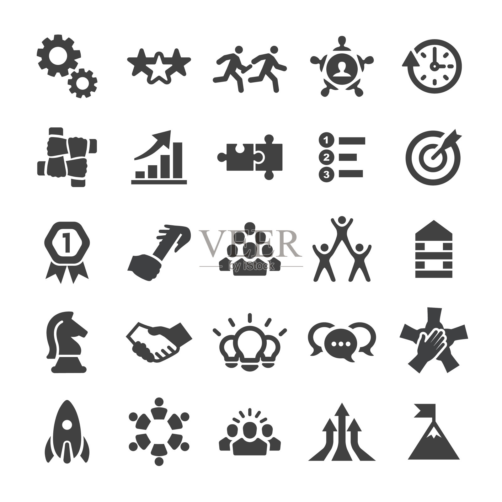 团队合作图标-智能系列图标素材