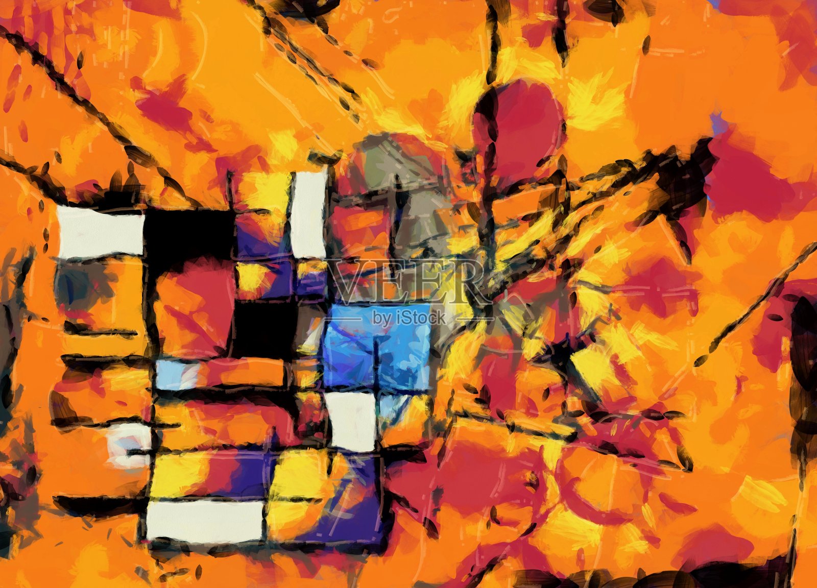 抽象艺术插画图片素材