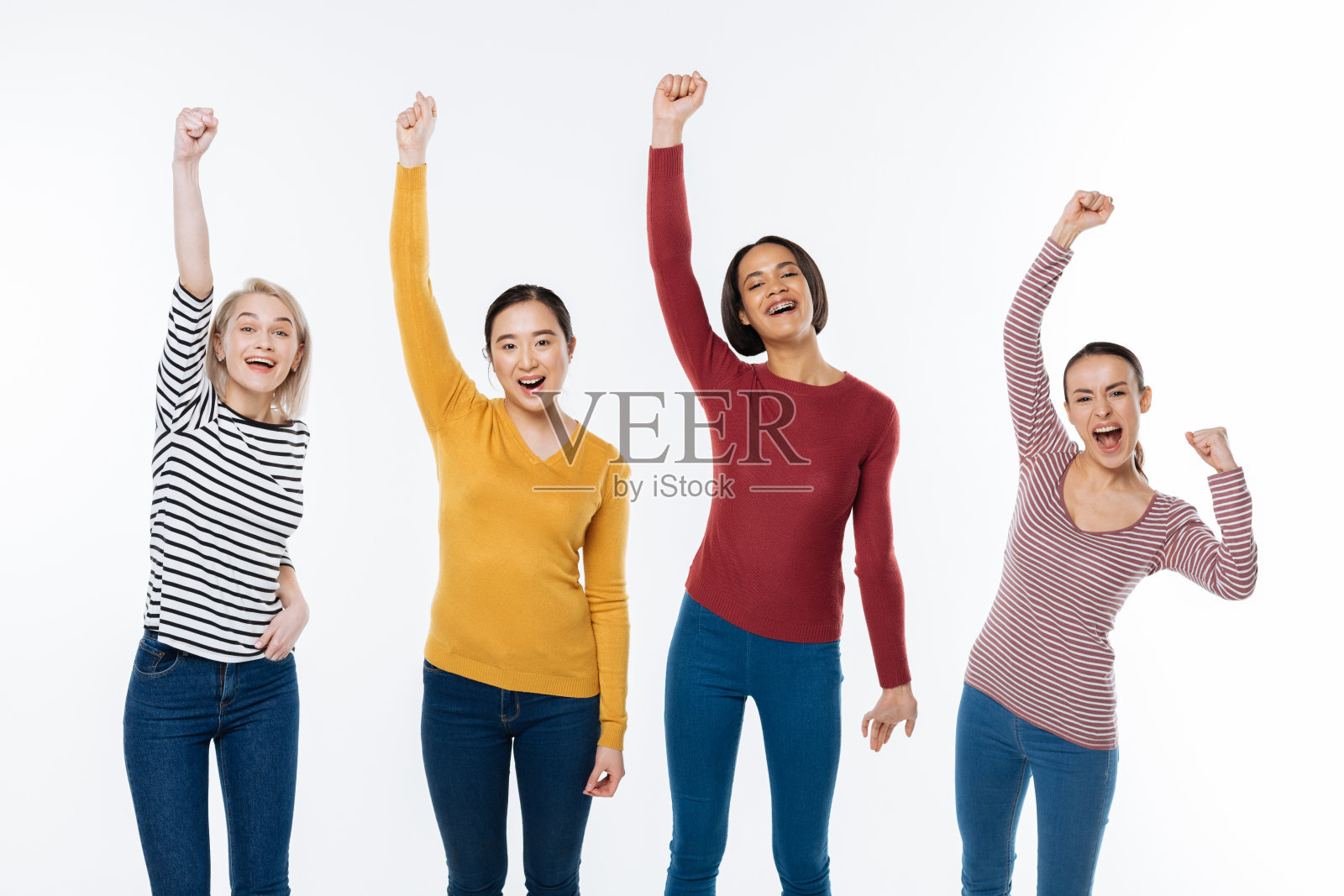 漂亮的年轻女人感到幸福照片摄影图片