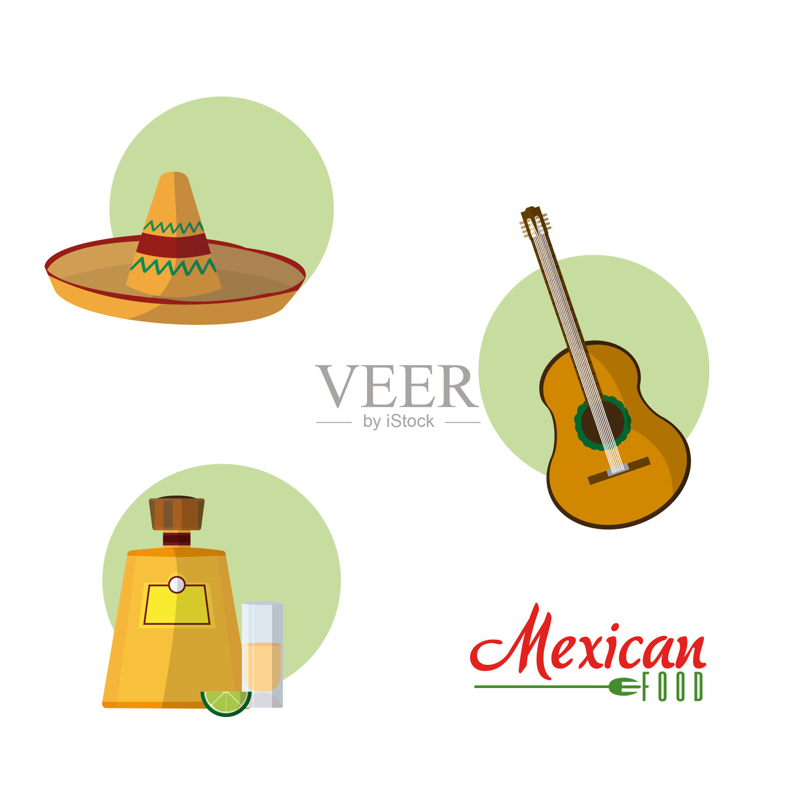 墨西哥文化漫画收藏插画图片素材