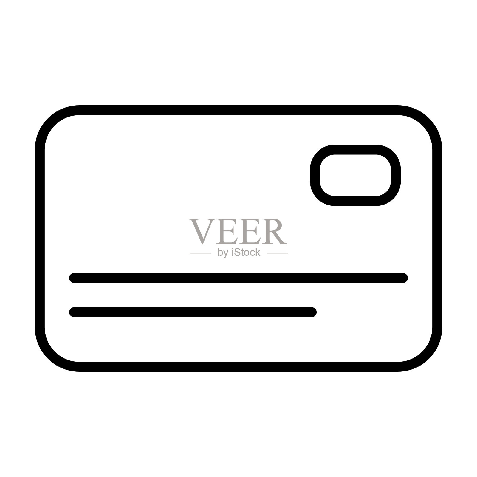 信用卡线路图标。向量简单最小96x96象形图插画图片素材