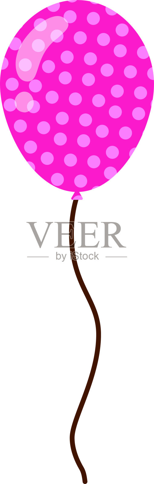 彩色圆点气球2插画图片素材