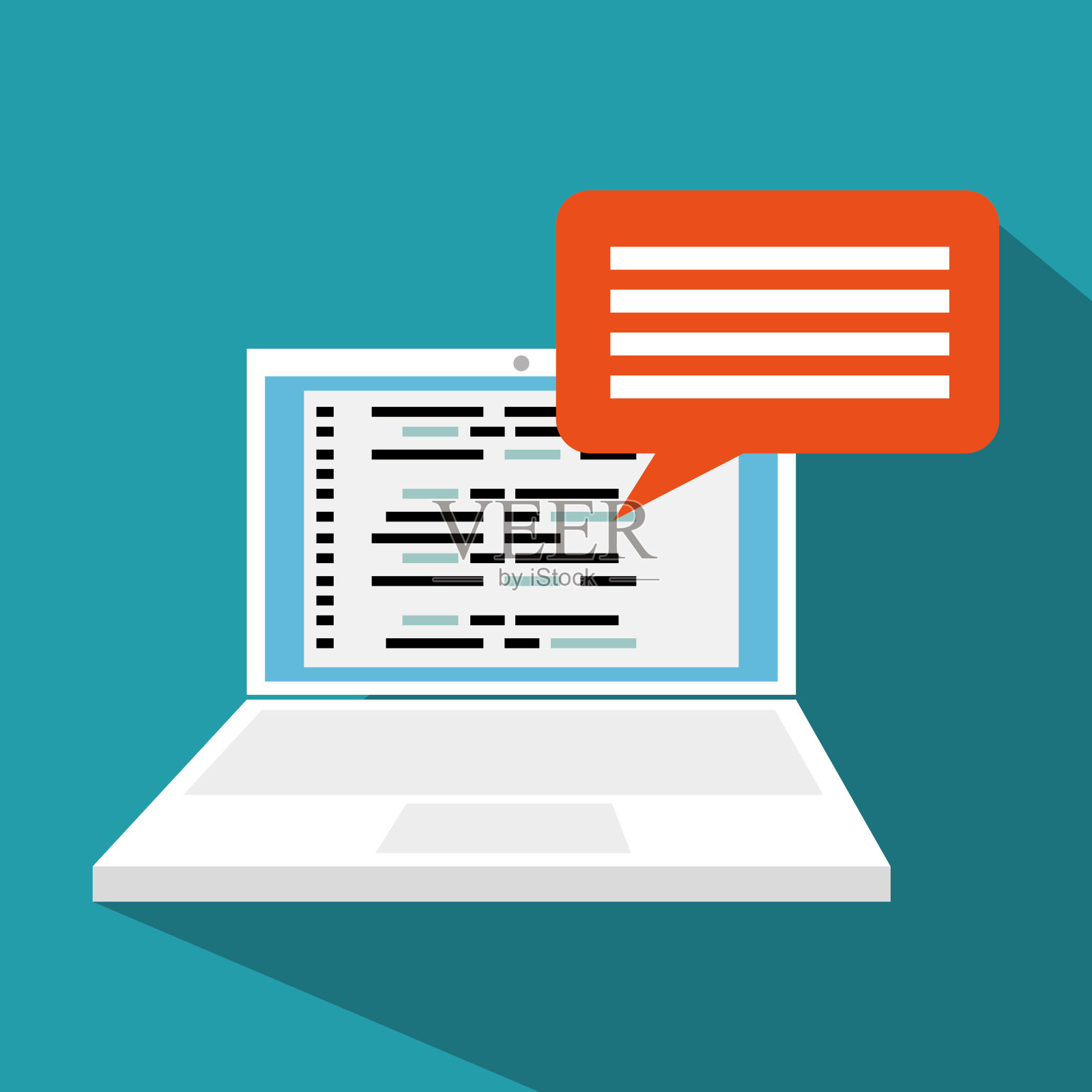 笔记本电脑技术孤立图标插画图片素材