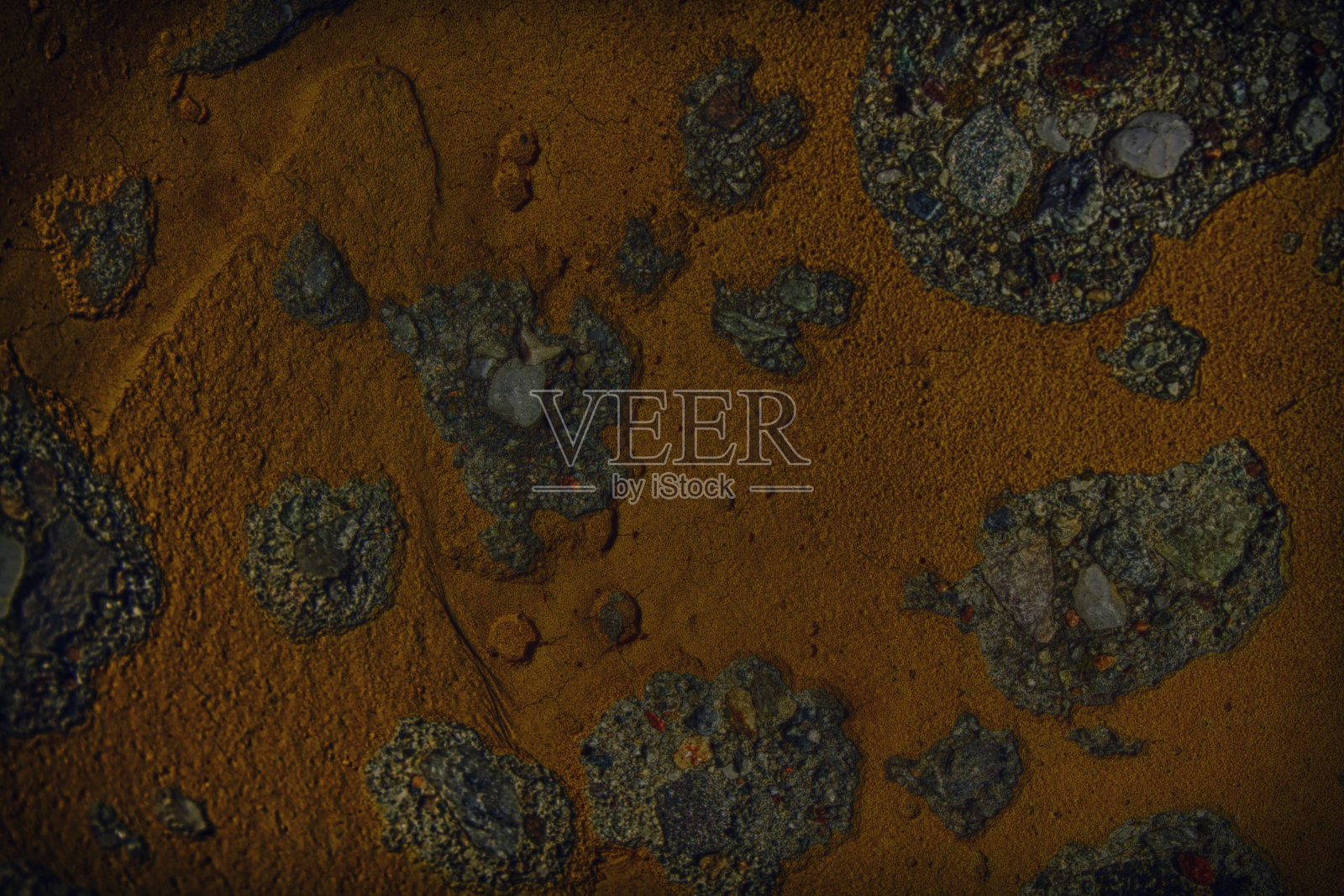 火星纹理的石膏墙面，开裂的背景，石材表面照片摄影图片