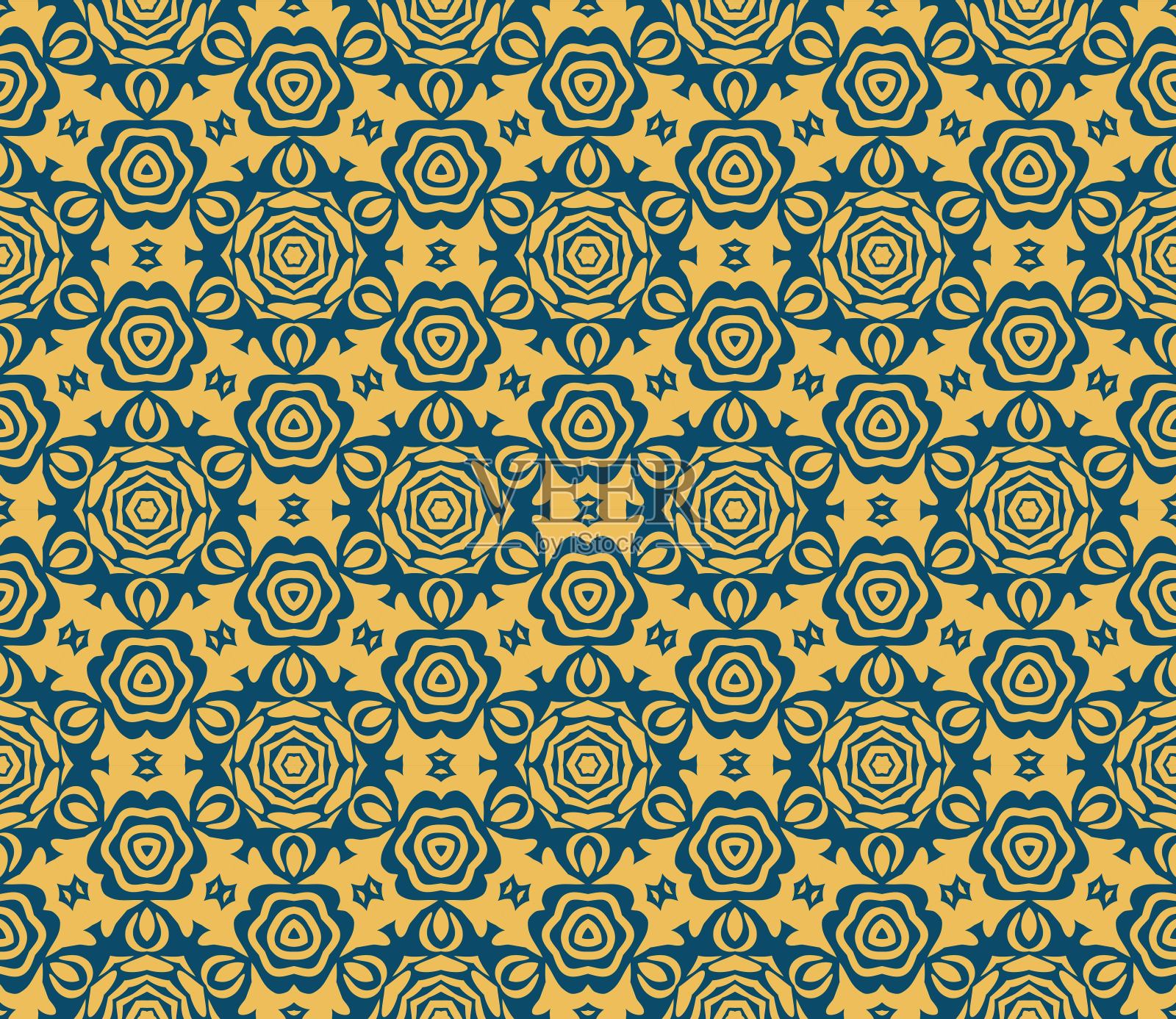 抽象的几何装饰。无缝设计。矢量图插画图片素材