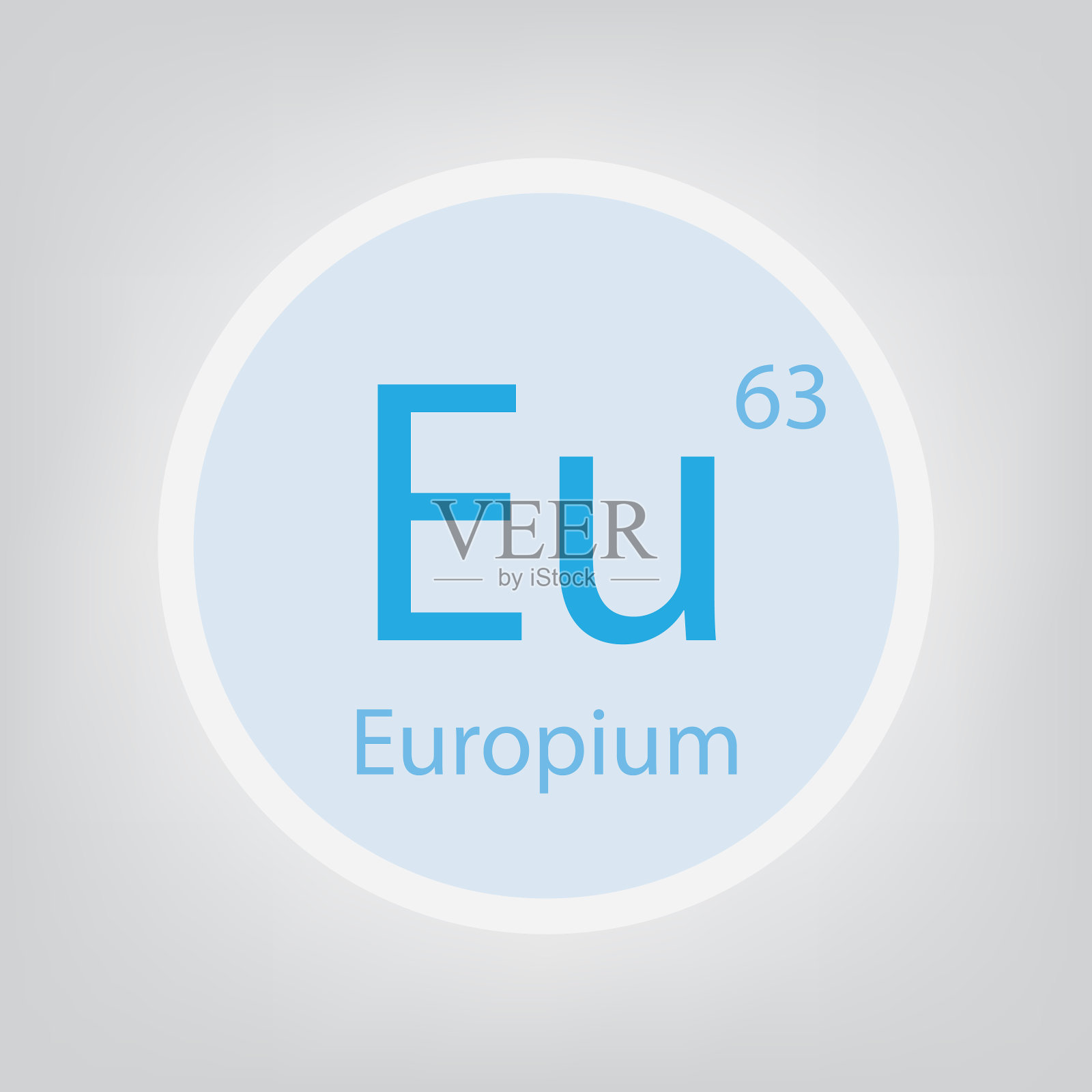 铕的化学元素图标插画图片素材