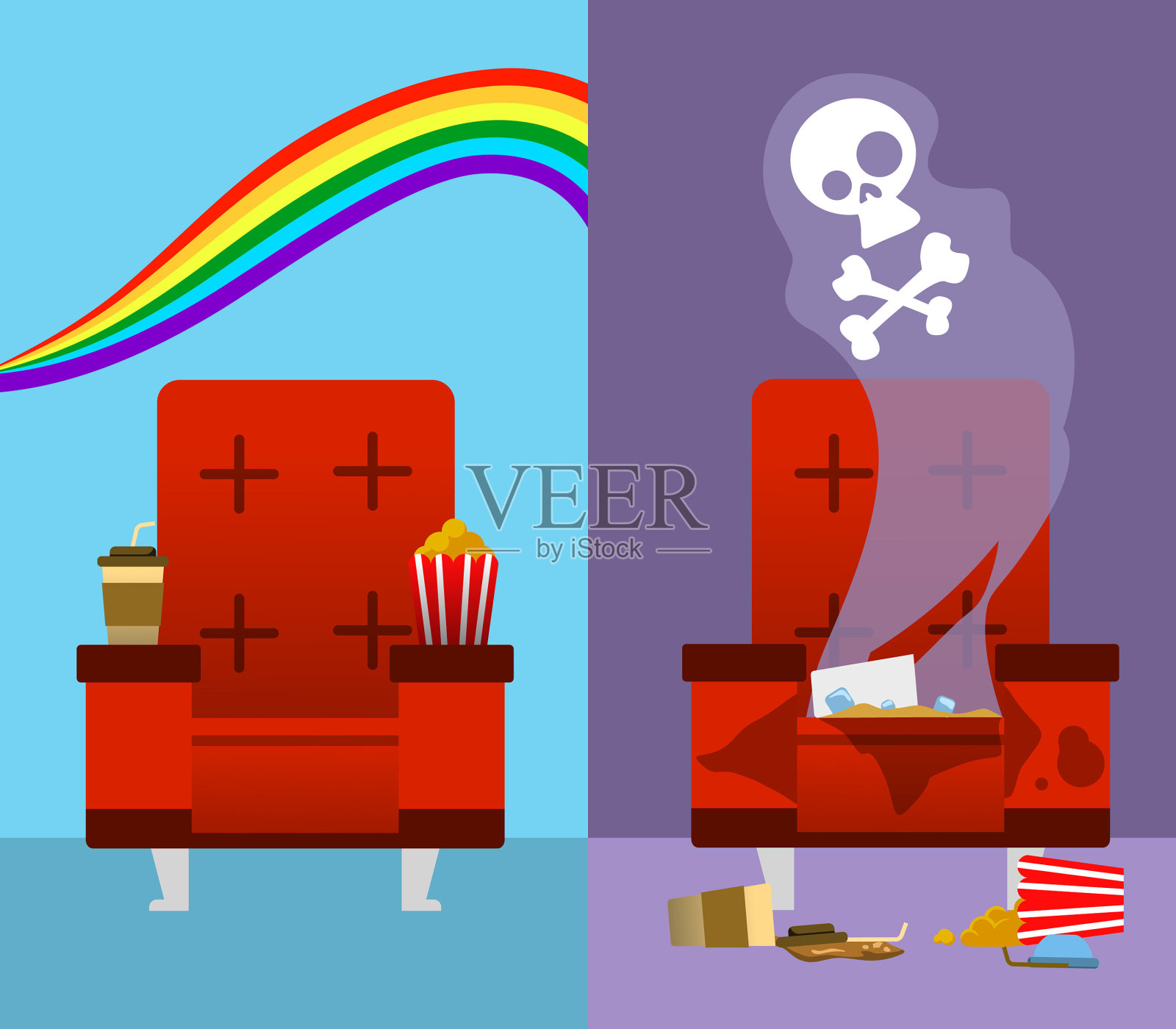 电影院座位有好有坏设计模板素材