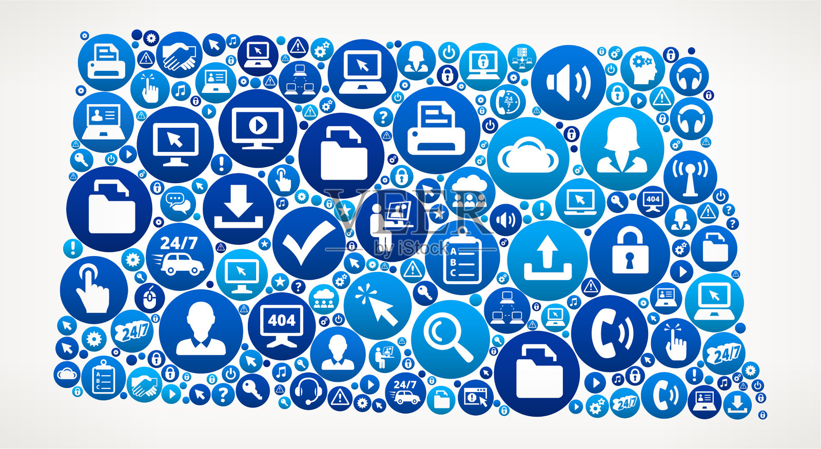 北达科他州计算机技术支持矢量图标模式插画图片素材
