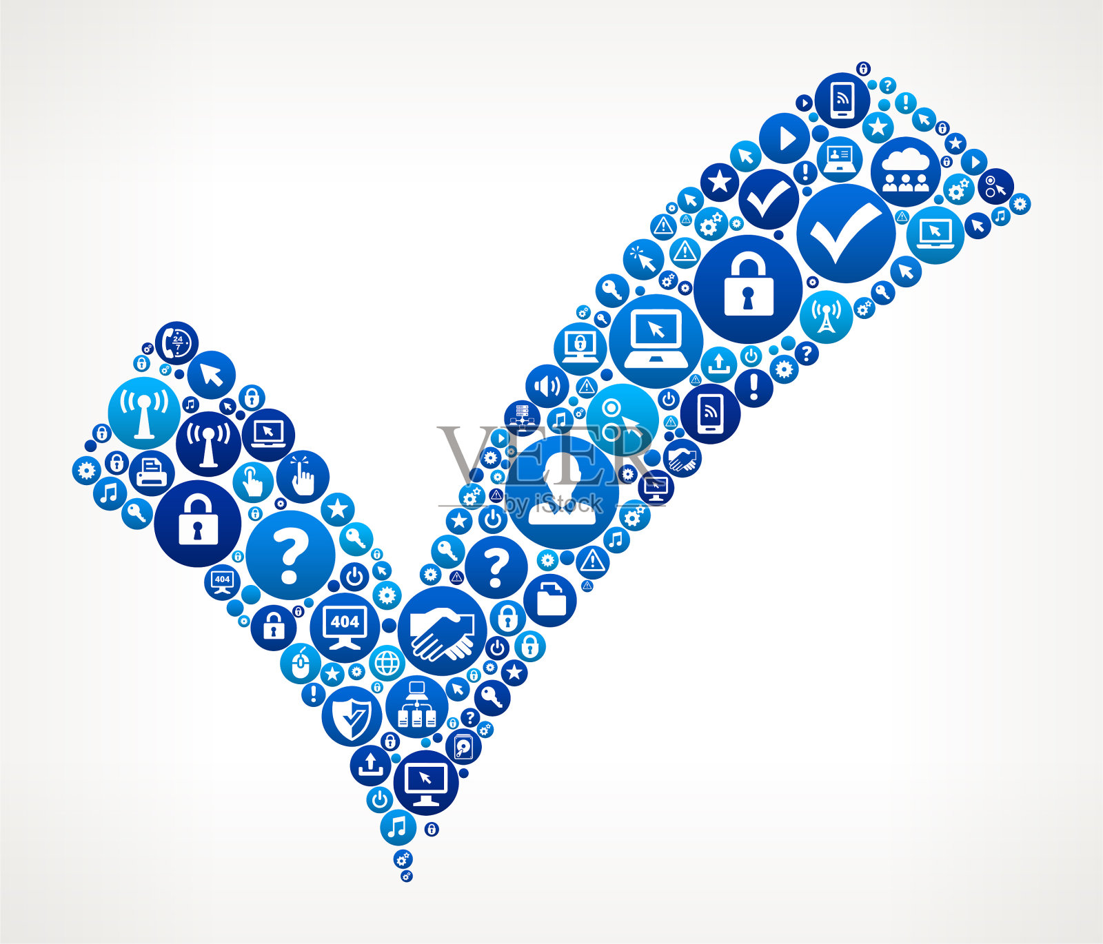 勾选“计算机技术支持”插画图片素材