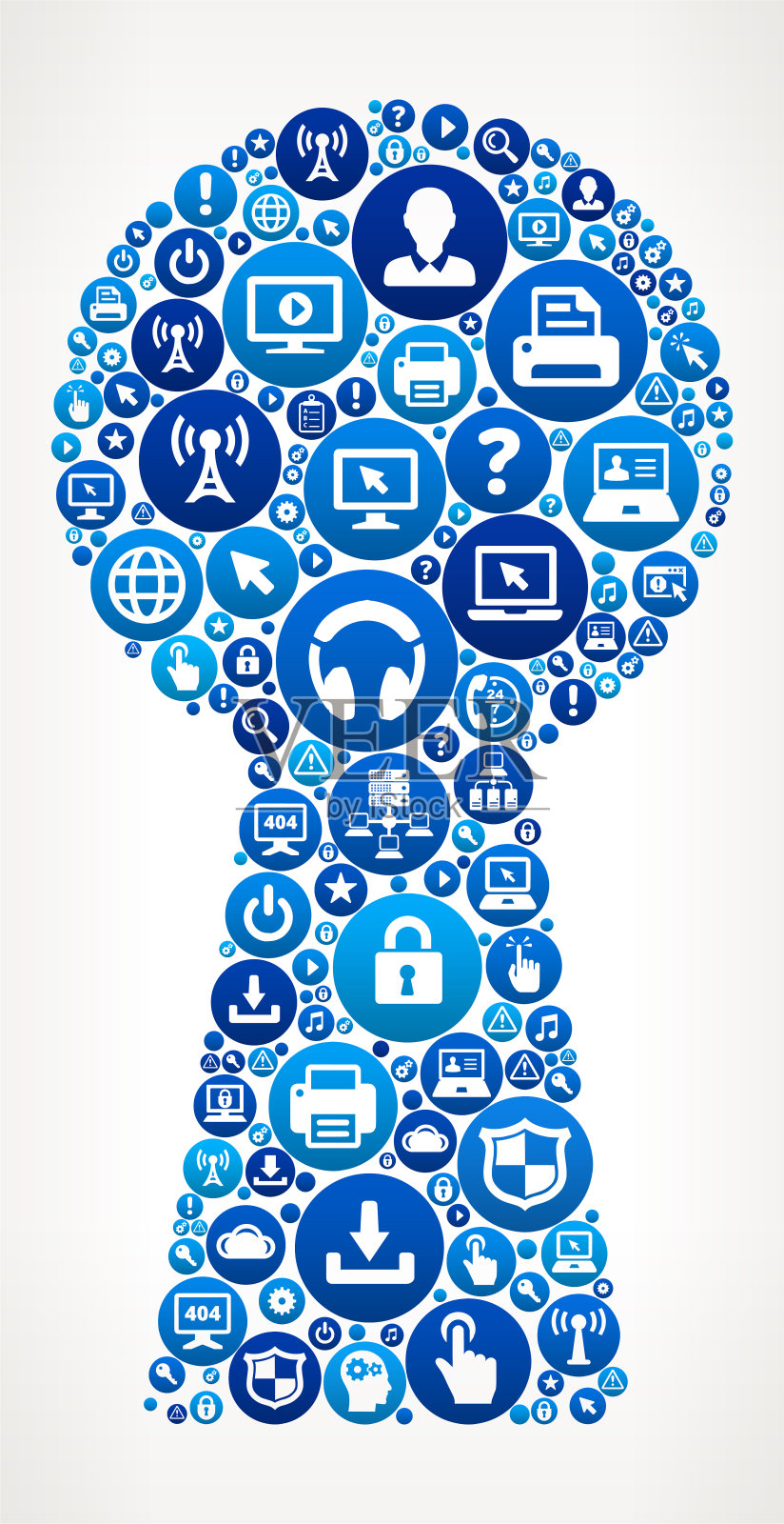 关键孔计算机技术支持插画图片素材