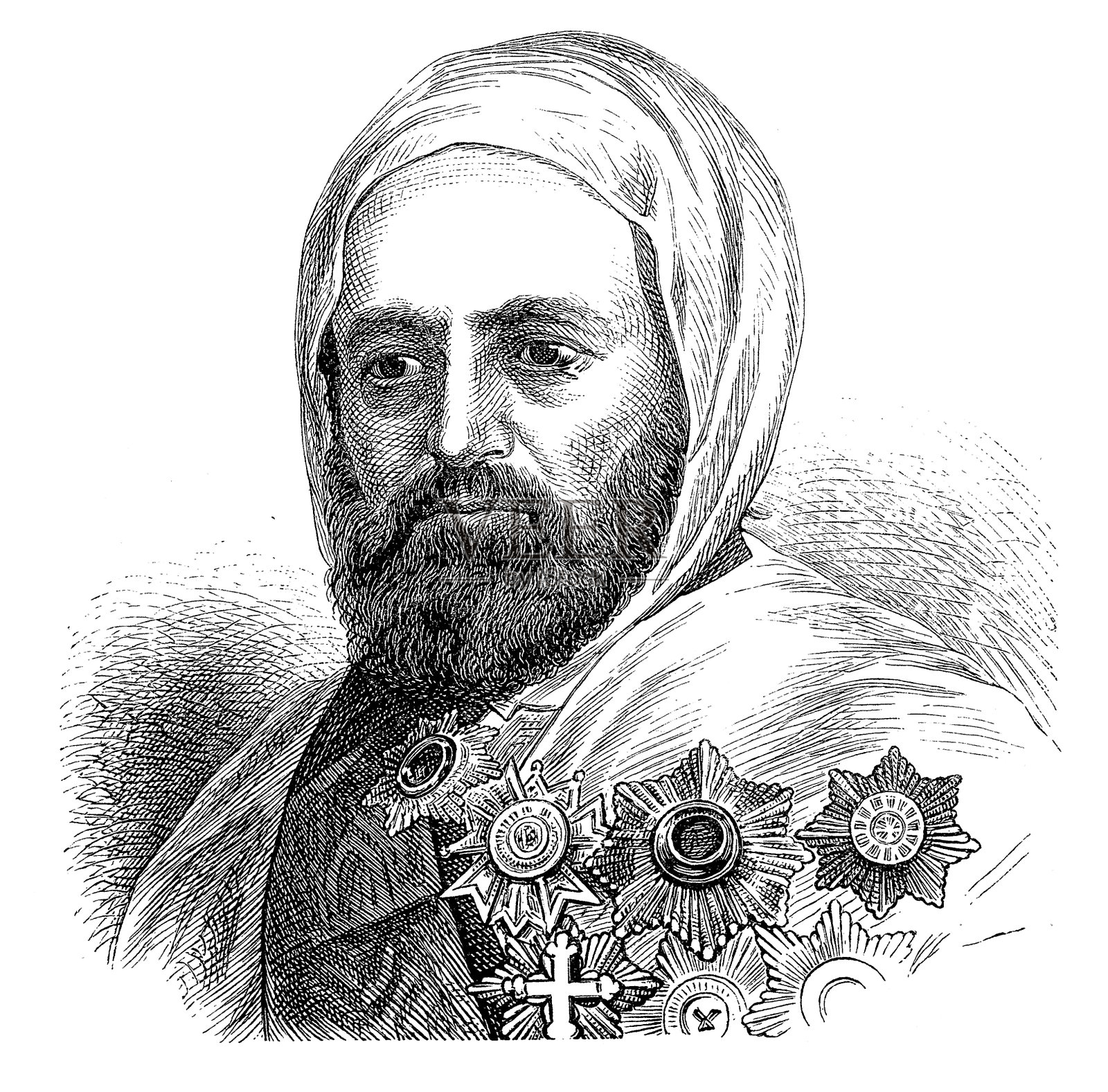 Algerian自由斗士插画图片素材