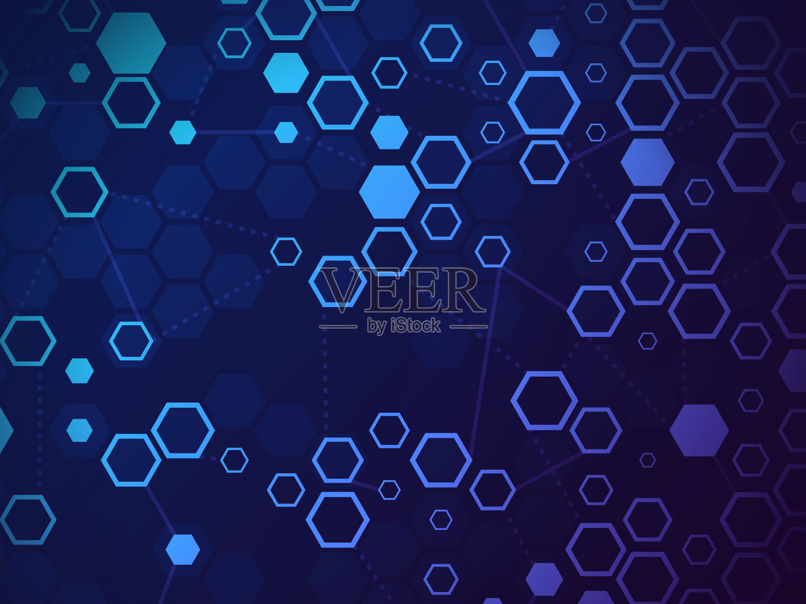 区块链抽象背景插画图片素材