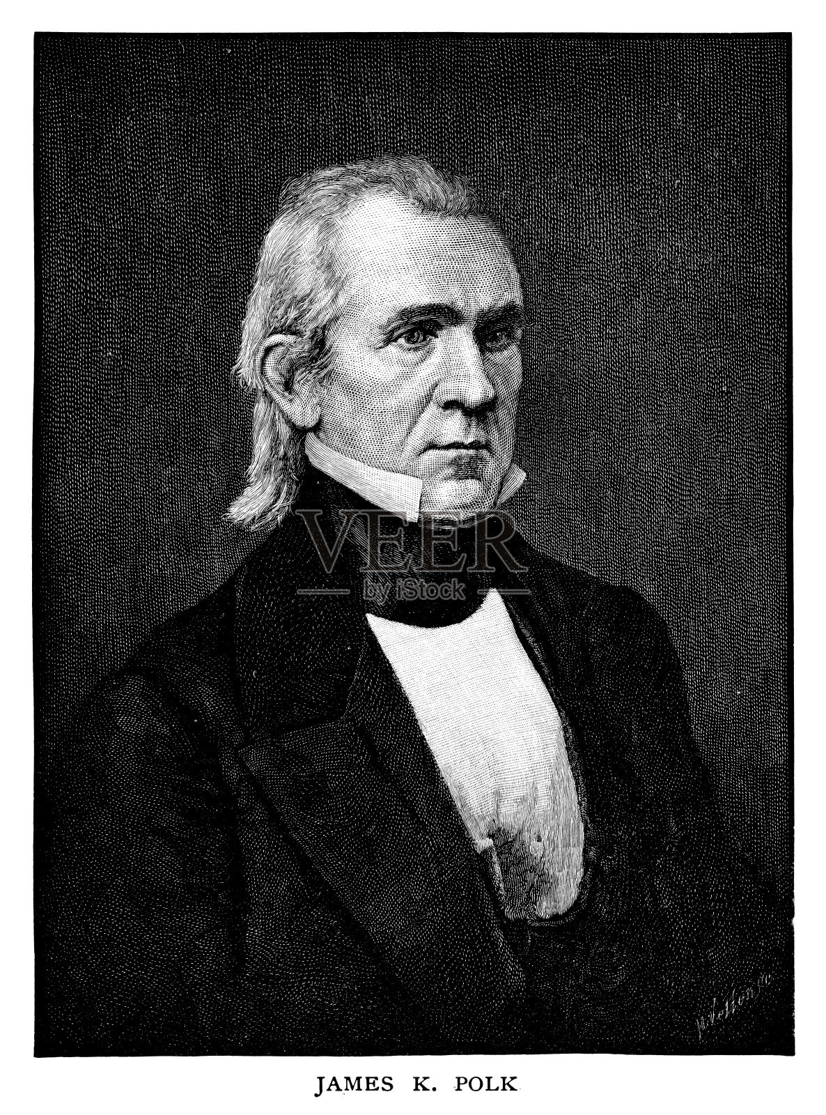 詹姆斯·诺克斯波尔克插画图片素材