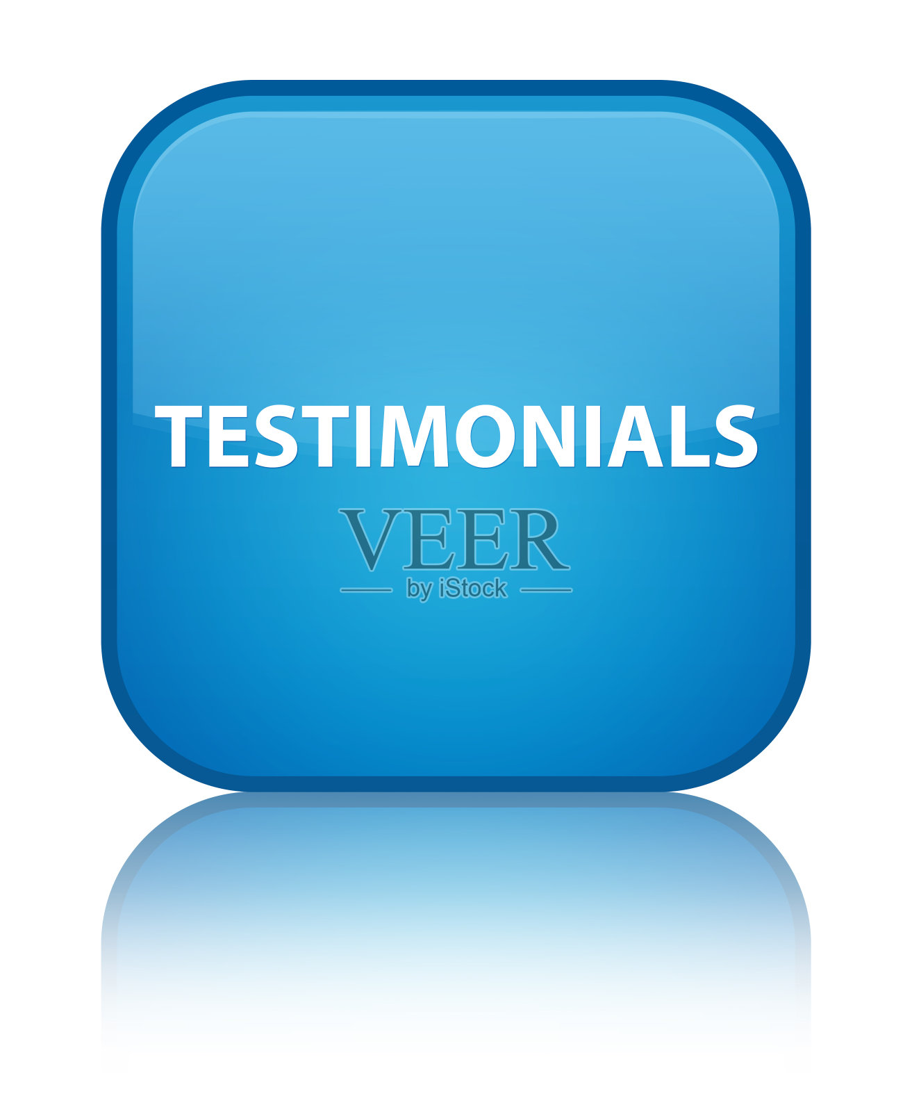 奖状特殊青蓝方形按钮插画图片素材